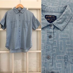 United by Blue organic cotton textured chambray XL